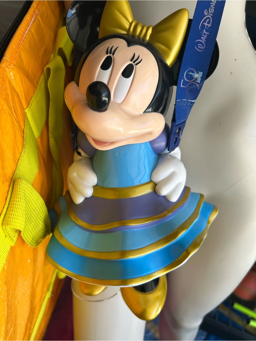 Walt Disney World 50th Anniversary Celebration Sipper Cup Lanyard Minnie Mouse